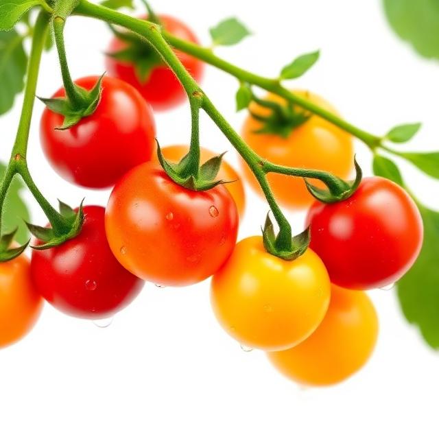 Freshly harvested hydroponic cherry tomatoes grown pesticide-free by Triton Foodworks