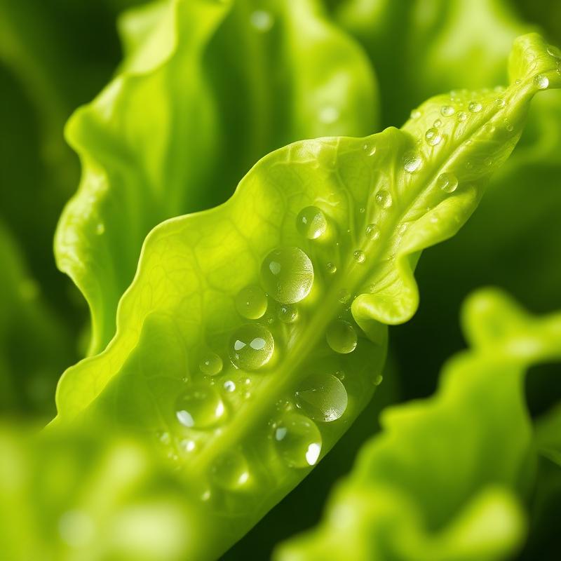 Fresh hydroponic lettuce close-up